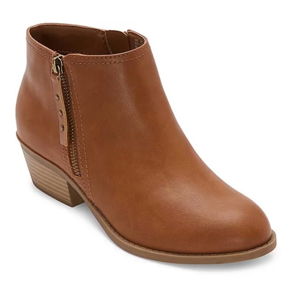 Women's Arizona Camino Stacked Heel Booties - Cognac -